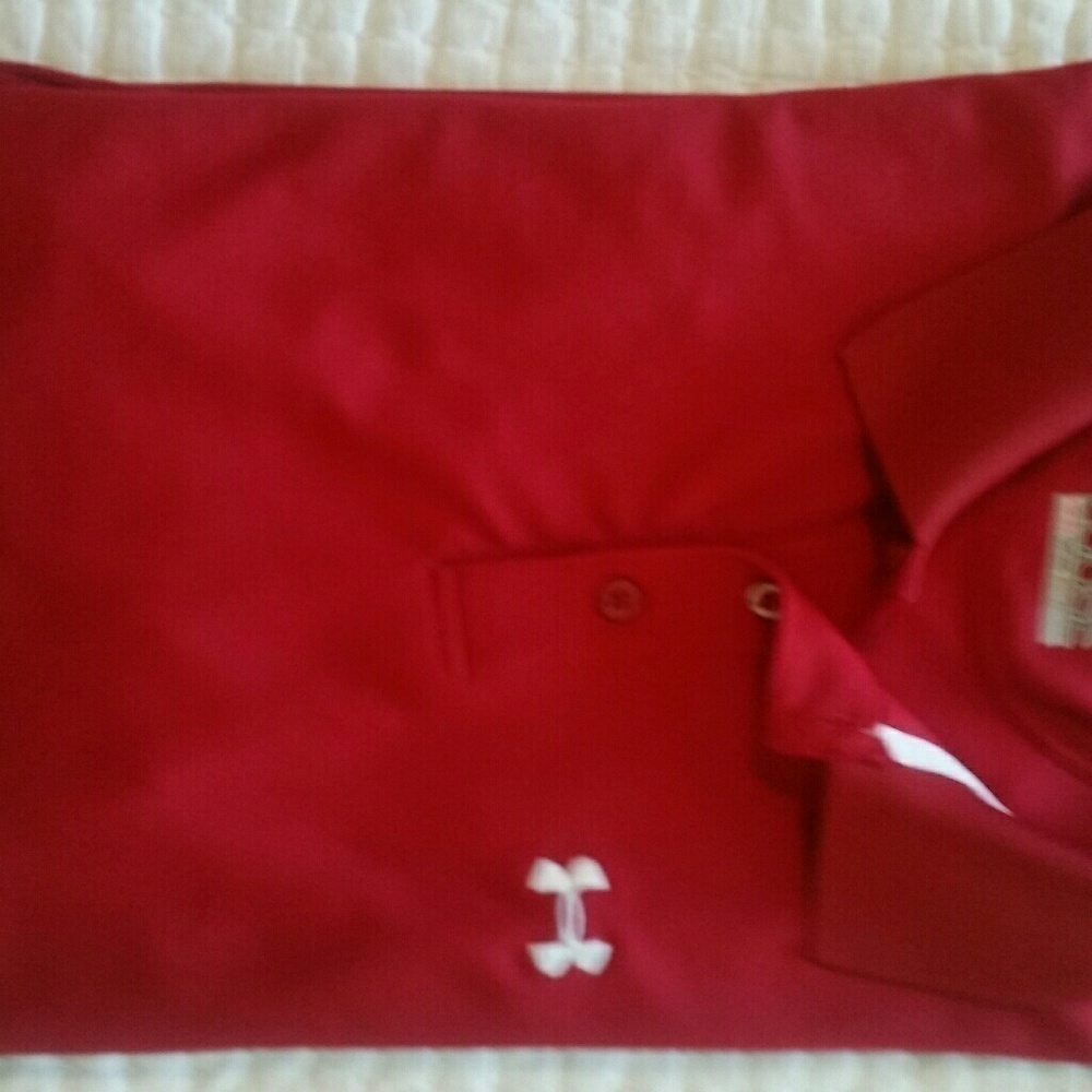 Under Amour Men's GolfPolo Shirt XL Loose EUC B7 - Picture 4 of 7